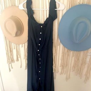 Magnolia boutique high low navy blue maxi dress